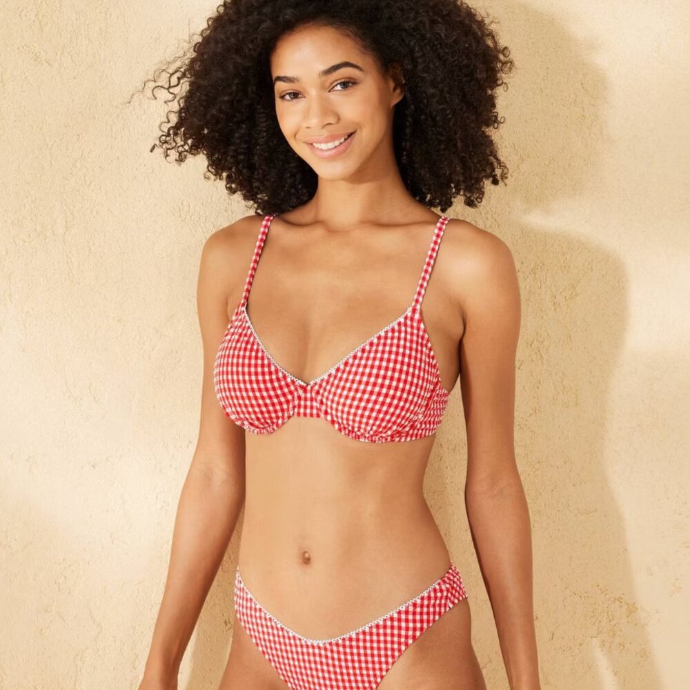 Wild Fable Red Gingham Bikini Set NWT | Size Medium